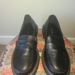 NWOB Torrid chunky lug sole loafers 8.5 WW Black $49